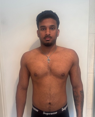 Client 73 kg down to 63 kg over 12 weeks, before